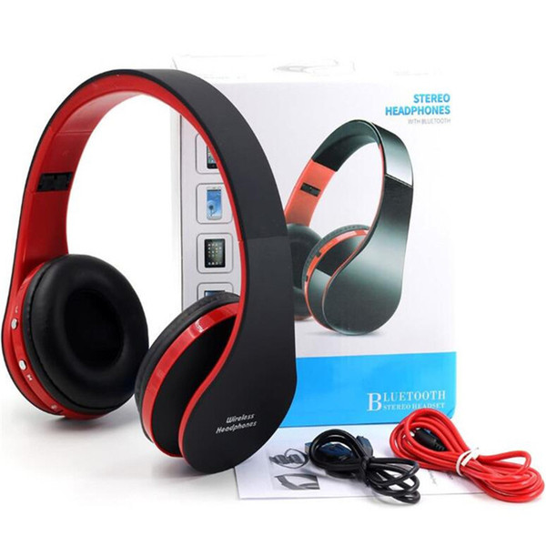 Wireless Foldable Headphones sport Stereo Bluetooth NX8252 Headset With Mic USB Rechargeable For Phone free shipping