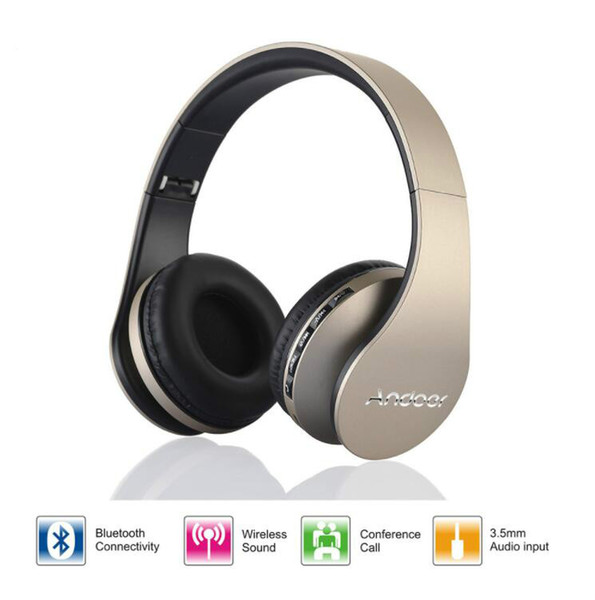 Digital 4 in 1 Andoer LH-811 Stereo Wireless Bluetooth 3.0 + EDR Headphone Headset & Wired Earphone with Mic MicroSD/TF FM Radio