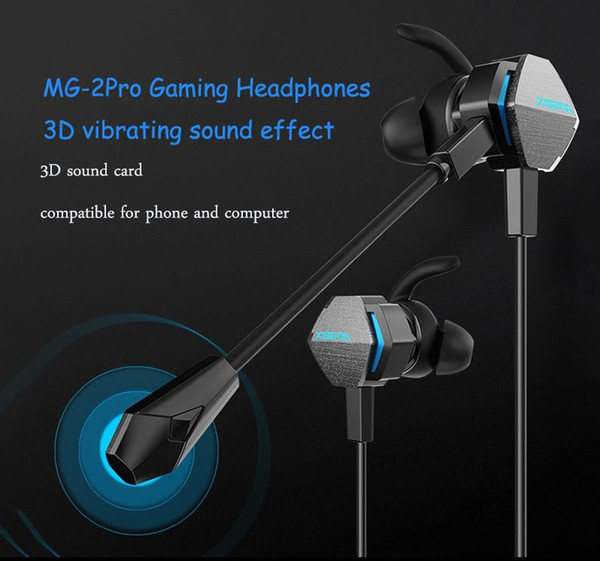 MG-2 Pro Mobile Gamer Gaming Earphone with Mic In Ear Noise Reduction Headset with Sound Card