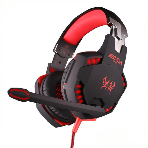 G2100 Virtual Surround Sound Vibration Gaming Headphone Computer Headset for PC Cellphone Earphone LED Headband for PS4 PC