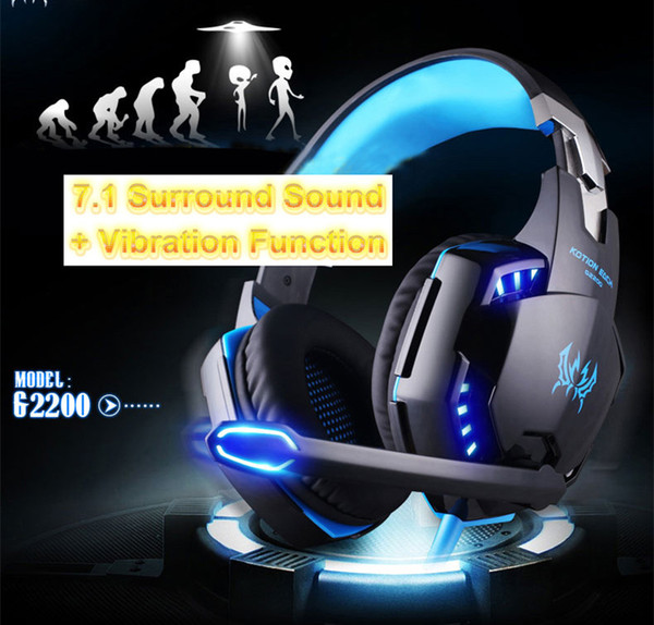 EACH G2000 Gaming Headphone with Glaring LED Light Over-ear Professional Gaming Headset with Mic Stereo Bass