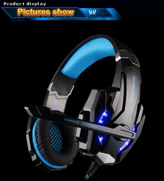 KOTION EACH G9000 3.5mm Over-ear Game Gaming Headphone Headset Earphone Headband with Mic Stereo Bass LED Light for PC Game