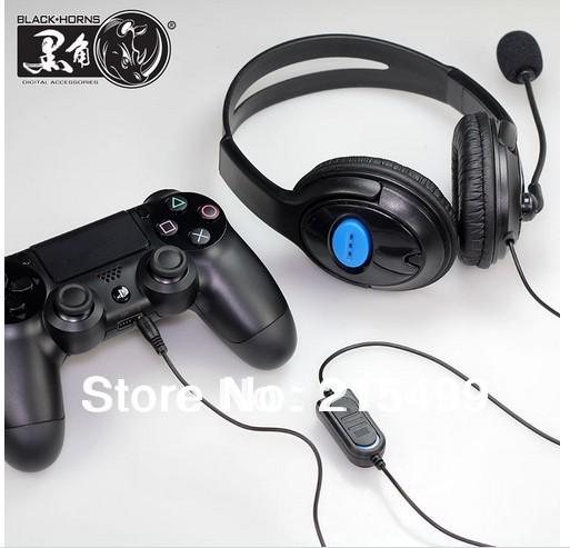 Wholesale-Headphone for PS4 black with bonus of 2pcs of nice-design silicone analog cover