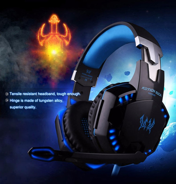 Gaming headset headphones For laptop EACH G2000 Stereo Noise Cancelling Headset Studio Headband Microphone headphone With Light For Computer