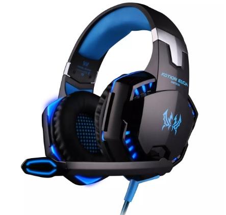 KOTION EACH G2000 Over-ear Game Gaming Headphone Headset Earphone Headband with Mic Stereo Bass LED Light for PC Game