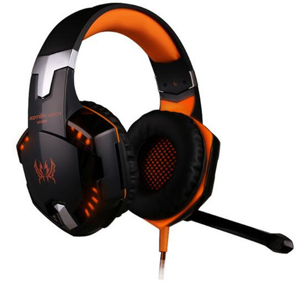 Best PC Gamer G2000 Stereo Gaming Headphones With Microphone Glow Game Music LED gaming earphone DHL free shipping