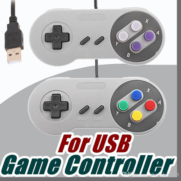 2018 Classic USB Controller PC Controllers Gamepad Joypad Joystick Replacement For Super MINI SFC SNES NES Tablet PC Windows E-JYP