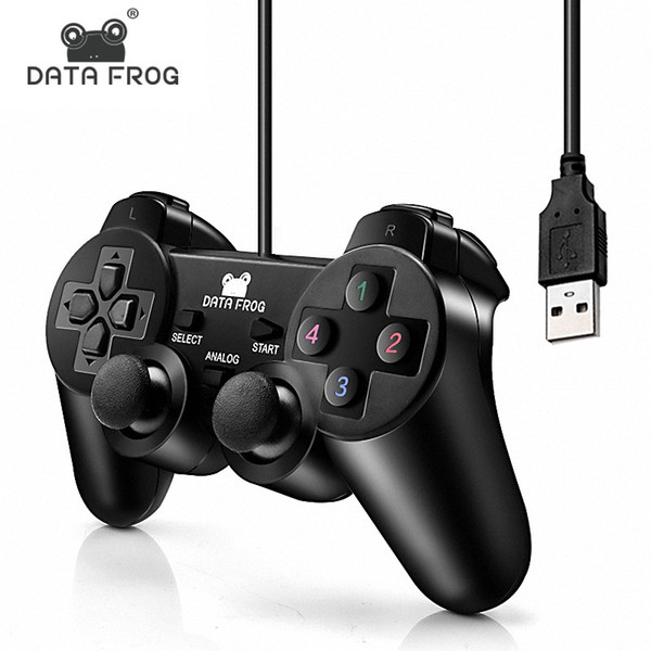 Vibration Joystick Wired USB PC Controller For PC Computer Laptop For WinXP/Win7/Win8/Win10 For Vista Black Gamepad