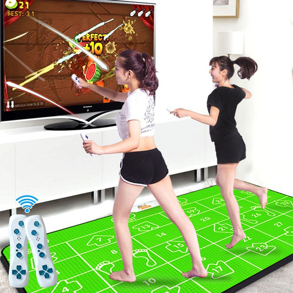 Widening Double Dancing Mat Pad Fitness Equipment Dance Game mat Blanket yoga for tv pc pad TV, 2pcs wireless remote controller