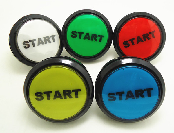 2 pcs of START printed flat type 60mm lighted button Illuminated round Push Button with microswitch