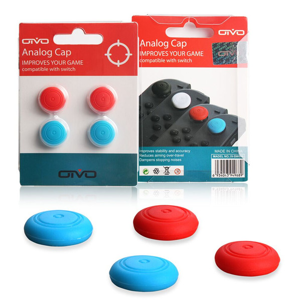 4 in 1 TPU thumb grip cover cap Thumb grips for Nintendo Switch controller with blister packing FREE SHIPPING