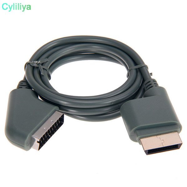 new style 1.8m/6ft RGB Scart Video HD TV AV Cable For XBOX 360 Game Cable lowest price