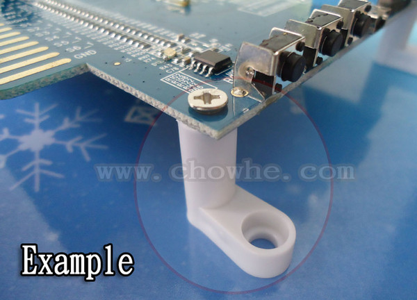 100 pcs/lot plastic TYPE L PCB feet PCB stand with screw for arcade jamma game board, any circuit board