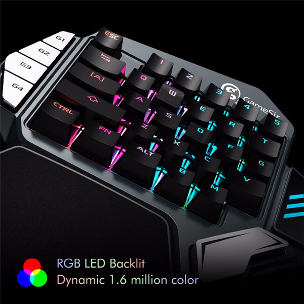 GameSir Z1 RGB Kailh Mechanical Gaming Keyboard One Handed Wireless Mini Keypad FPS PUBG Mobile Game Keyboard