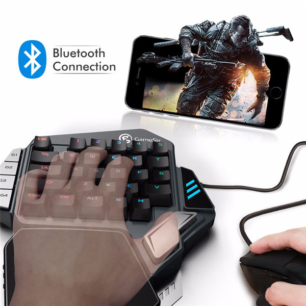 GameSir Z1 Gaming Keypad for PUBG FPS Mobile Games AoV Mobile Legends RoS One-Handed Cherry MX Red Switch Keyboard/BattleDock