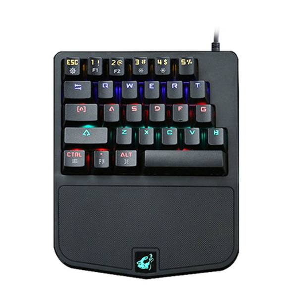 Single-handedly One Hand Design Mechanical Keyboard USB Wired Keyboard For Esport Gaming Keyboard LED Backlight For Free Fire