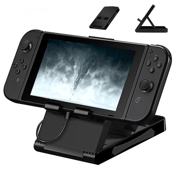 Adjustable Foldable ABS Compact Bracket Play Stand Holder for NS Switch Console