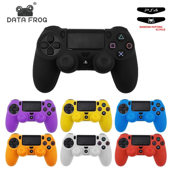 Data Frog Soft Silicone Gel Rubber Case Cover For SONY Playstation 4 PS4 Controller Protection Case For PS4 Pro Slim Gamepad