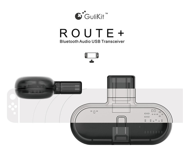 GB1 ROUTE+ Wireless Bluetooth Transmitter Transceiver Headset for NS Switch PC Audio USB Type-C Adapter with Box Free Shipping