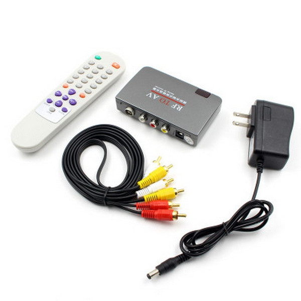 dhl or fedex 20pcs RF TO AV Receiver RF To AV Analog Cable TV Receiver Converter USB AC110V-AC240V