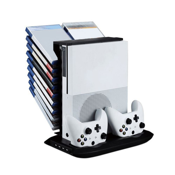 Freeshipping Mutilfunction Stand Holder Game console vertical stand Cooling Fan Stands W/ USB Storage For XBOX ONE S