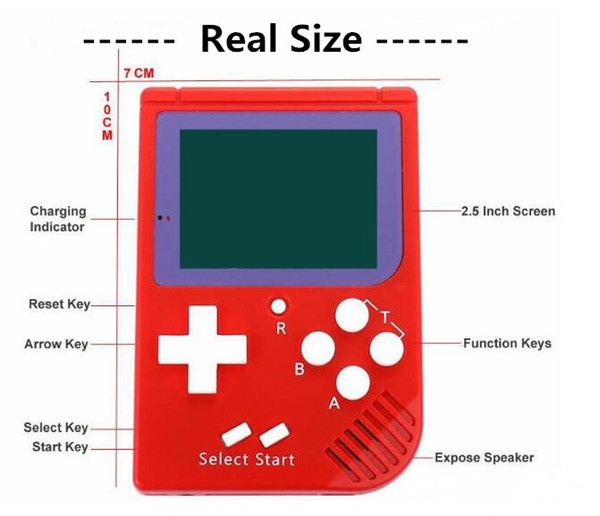 RS-6 Hottest Portable Retro Mini Hand held Game Console 4 Colors 8 bit 2.5 inch LCD Game Player For FC Game DHL free shipping