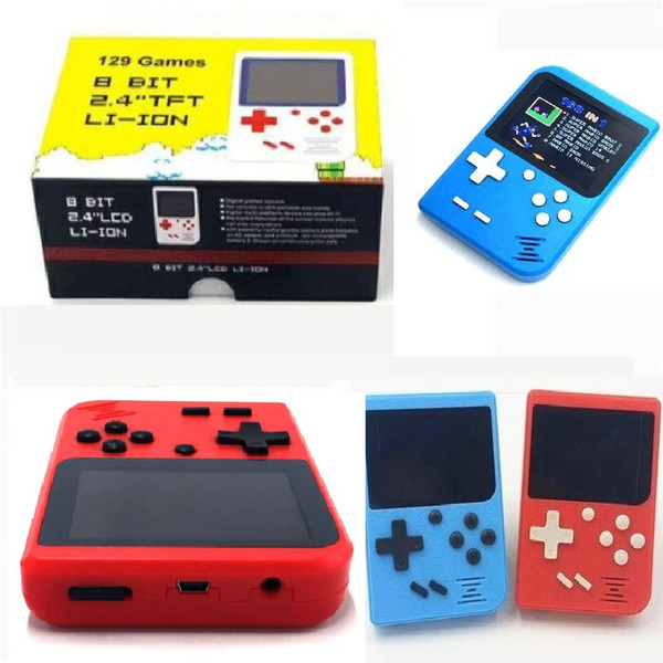 Retro FC Mini Handheld Pocket Game Console Can Store 129 game 2.4'' TFT Screen Texture Surface Support TV Out Best Kids Gift PK RS-6