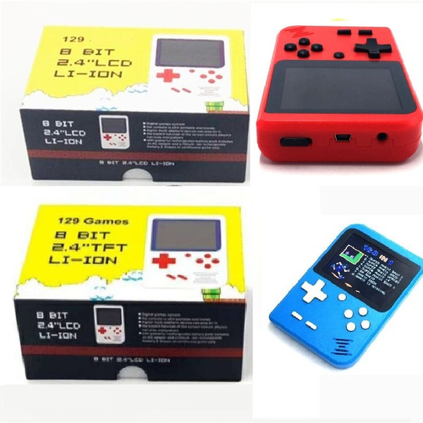 Retro FC Mini Handheld Pocket Game Console Can Store 129 game 2.4'' TFT Screen Texture Surface Support TV Out Best Kids Gift PK RS-6