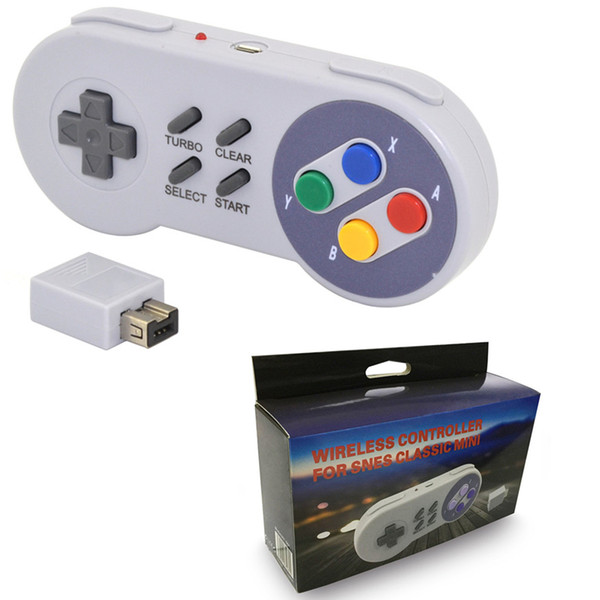 Wireless Gamepads 2.4GHZ Joypad Joystick Controller for NES SNES Super Nintendo Classic MINI Console remote Accessories