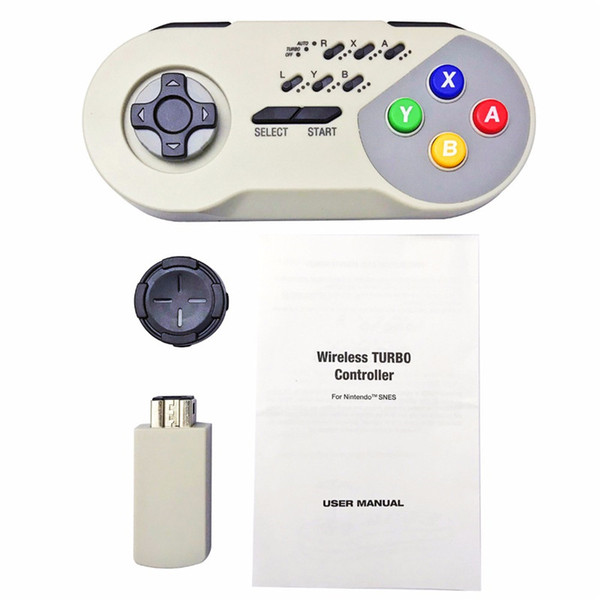 2018 Wireless Turbo Controller Joystick Gamepad With Package for SNES Mini Classic Edition Free DHL