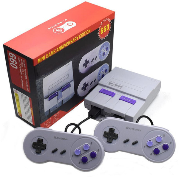 Super Classic SFC TV Handheld Mini Game Consoles 2018 Newest Entertainment System For 660 SFC NES SNES Games Console Drop Shipping free DHL.