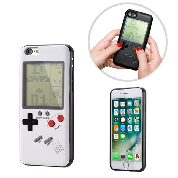 Gameboy Tetris Phone Cases For iPhone 7 8 Plus 6 6S X Hard PC Soft TPU Can Play Blokus Game Console Cover