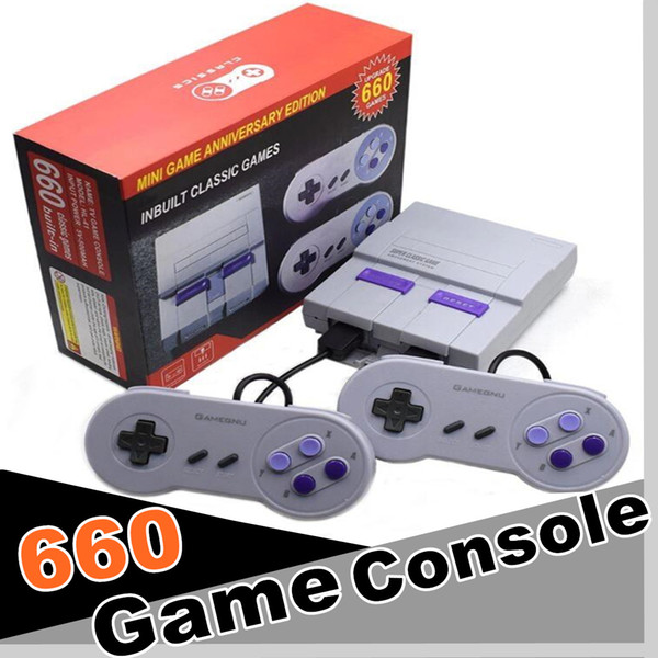 1PCS Super Classic SFC TV Handheld Mini Game Consoles 2018 Newest Entertainment System For 660 SFC NES SNES Games Console Drop Shipping