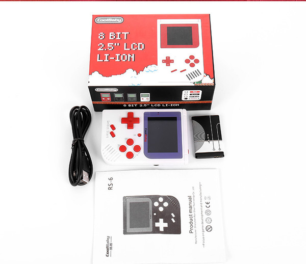 Home> Games & Accessories> Portable Game Players> Product detail CoolBaby RS-6 Portable Retro Mini Handheld Game Console 8 bit Color LCD G