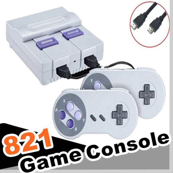 1PCS HDMI Out TV Game Console can store 821 games Video Handheld for SFC games consoles with retail boxs