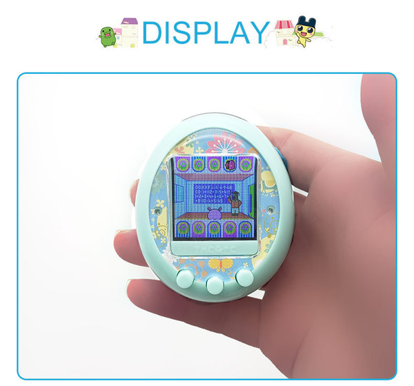 Best Quality Qpet Colorful screen electronic pet gaming console For Kids Cute game Console for child digital pet egg vs tamagotchi