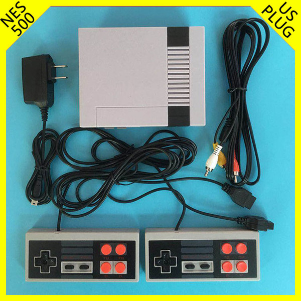 (Four keys)(US)Mini TV Video Game Console Handheld for NES MODEL FOR NES 500 AV games consoles with retail boxs hot sale free shipping