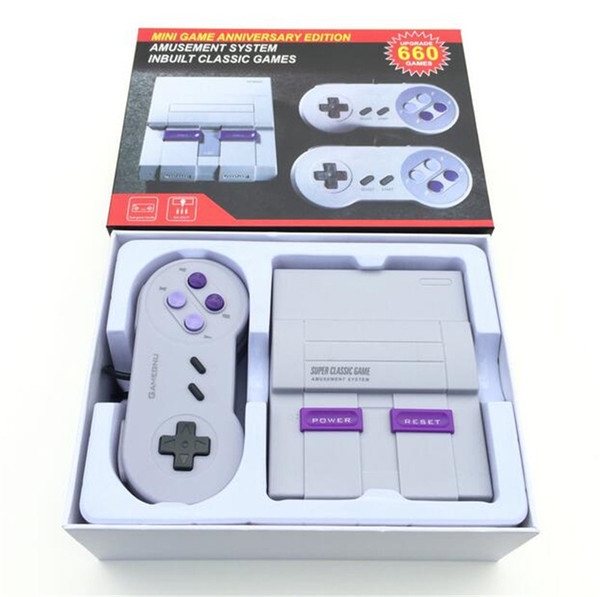 Super Classic SFC TV Handheld Mini Game Consoles 2018 Newest Entertainment System For 660 SFC NES SNES Games Console Drop Shipping