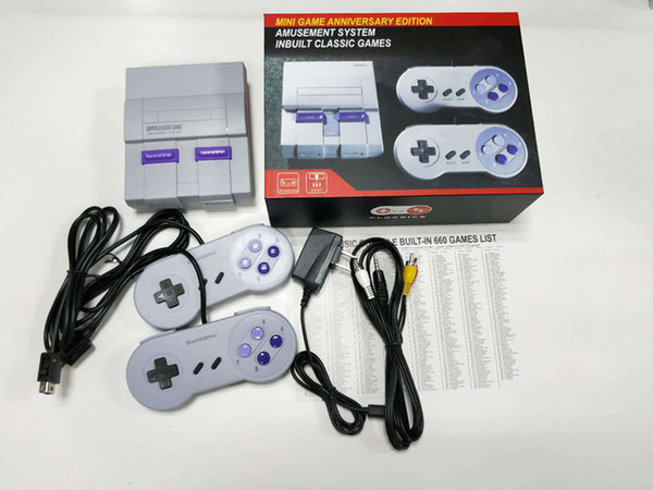 2019 TV Handheld Mini Game Consoles Newest Entertainment System For 660 SFC NES SNES Games Console Drop Shipping free DHL