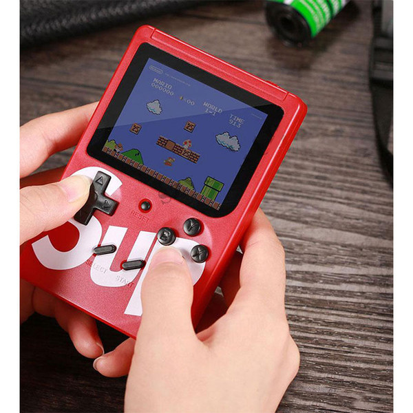 New 400 in 1 SUP Mini Handheld Game Console Retro Portable Video Game Console Can Store 400 Games 8 Bit Inch LCD Cradle Design Fc games