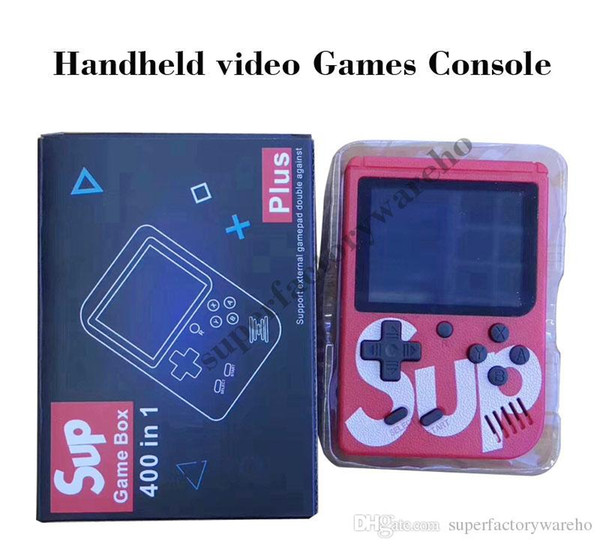 SUP Handheld video Games Console Portable Retro 8 bit FC MODEL FOR FC 400 in 1 AV GAMES Color Game Player Gift for kids than PXP3 News 1PCS