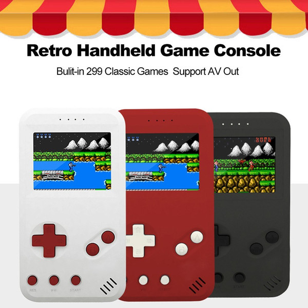 Portable Retro Handheld Game Console Video Games Mini Arcade Game Player Machine 299 Classic Games 2.5inch Screen Display Gift For Kids