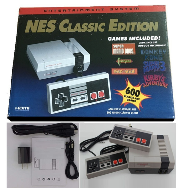 HDMI Classic Games TV Video Handheld Console Entertainment System Games For 600 New Edition Model NES Two keys Controller game player