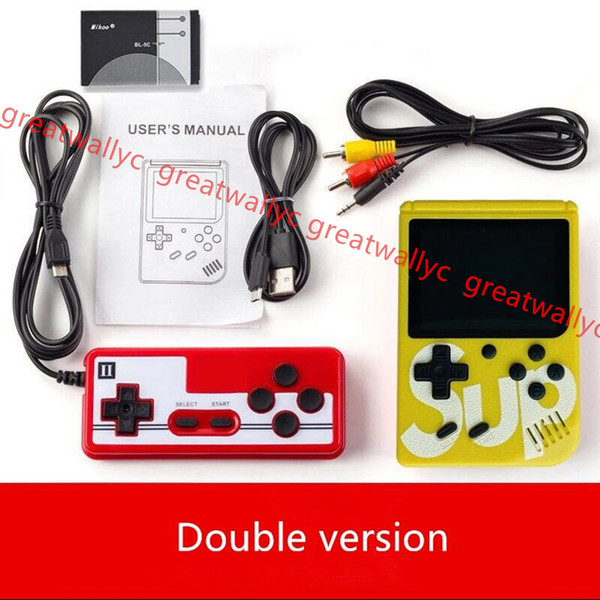 400 IN 1 SUP Game Console Mini Portable Handheld Game Players 3 inch LCD 8 Bit FC Games With Gamepad Controller Doubles Player