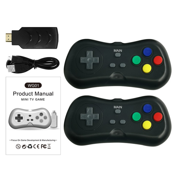 WG01 Wireless Super Mini TV Video game players Console with Gamepad Handheld Player for Kids Gift Game Console 2.4G