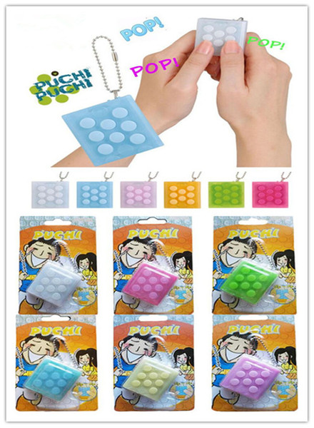 Mugen Puchi Puchi squeeze Bubble Wholesale Pop Keychain Wrap Puchi Puti Keyring Infinite squeeze Electronic Bubble Decompress Game Toy