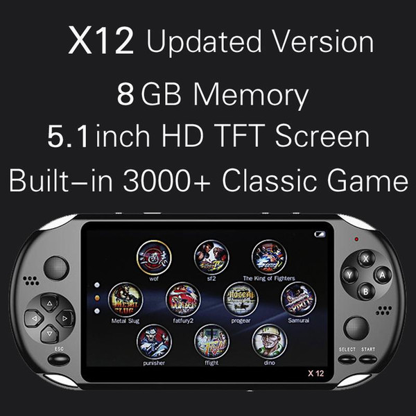 X12 Handheld Game Player 8GB Memory Portable Video Game Consoles with 5.1