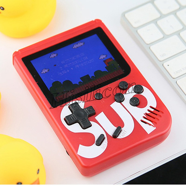 100pcs SUP games Console Mini Handheld Game Box Portable Classic video game player 3.0 Inch 5Colors Display 400 games AV-out