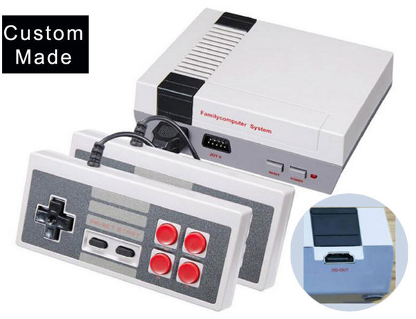 20pcs Custom Made HDMI Mini Games Console Video Player Can Store 8/1 DHL6/32 Bit NES Family Gift Cradle Desgin