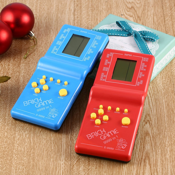 Classic Tetris Hand Held LCD Electronic Game Toys Fun Brick Game Riddle Handheld Game Console Random color